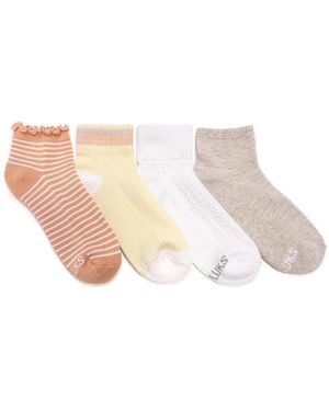 Muk Luks Dream Step Mini Crew Socks - White