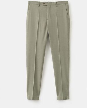 Mango Milan Slim-fit Suit Pants - Green