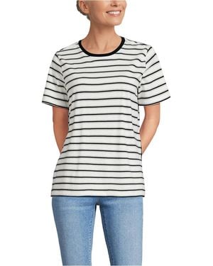 Lands' End Supima Cotton Crewneck T-shirt - Gray