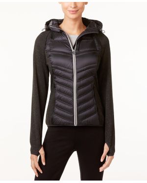 Michael Kors Michael Knit-sleeve Active Puffer Coat - Black