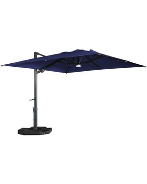 Mondawe 10ft Square Solar Led Cantilever Patio Umbrella - Blue