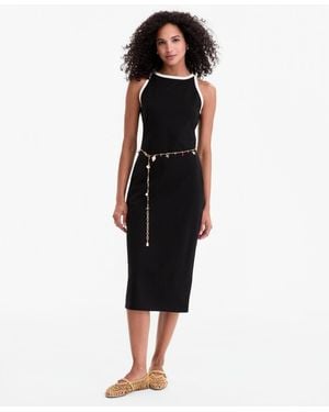 On 34th Ringer-trim Sleeveless Knit Midi Dress - Black