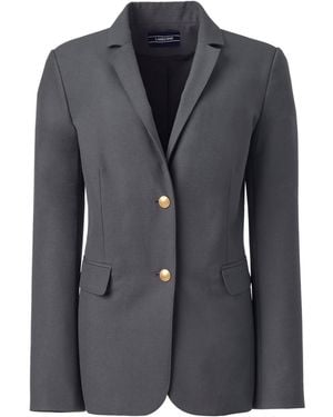 Lands' End Hopsack Blazer - Gray