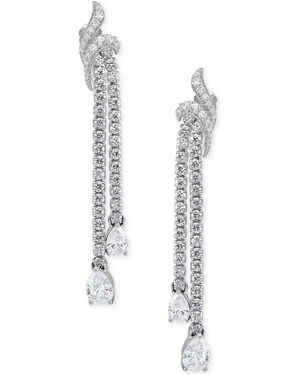 Arabella Cubic Zirconia Dangle Drop Earrings - Metallic
