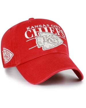 '47 Kansas City Chiefs Throwback Graphic Adjustable Clean Up Hat - Red