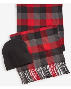 Club Room Beanie & Scarf Set - Red