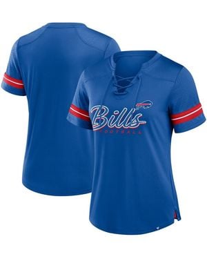 Fanatics Buffalo Bills Play Script Lace-up T-shirt - Blue