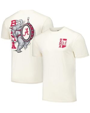 Image One And Alabama Crimson Tide Hyper Local Vintage-like Bama Band T-shirt - White