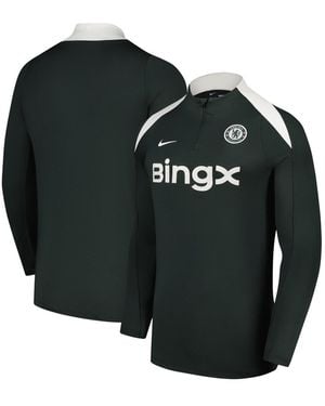 Nike Chelsea 2025/26 Strike Drill Raglan Quarter-zip Long Sleeveâ Pullover Sweatshirt - Black
