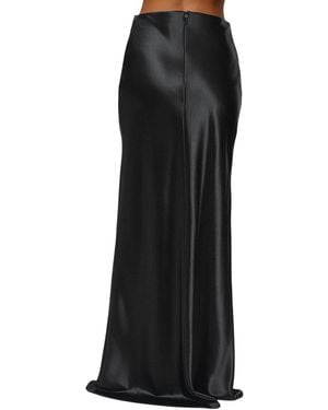 JLUXLABEL Tradition Satin Maxi Skirt - Black