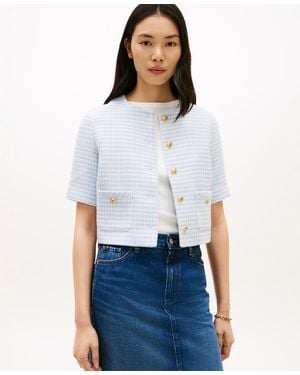 Tommy Hilfiger Crewneck Tweed Lady Jacket - White