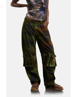Desigual Cargo Pants 100% Cotton M. C. Lacroix - Green