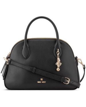 Nine West Calianna Dome Medium Satchel Handbag - Black