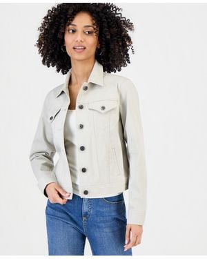 Style & Co. Petite Classic Denim Jacket - White
