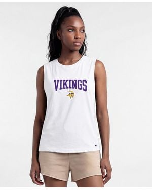 Champion Minnesota Vikings Muscle Tank Crewneck Tank Top - White