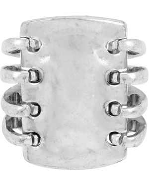 Robert Lee Morris Plaque Multi Row Ring - White