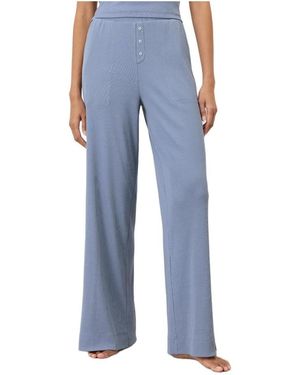 Pact Dream Rib Wide Leg Lounge Pant - Blue