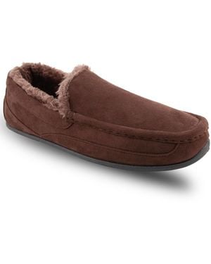 Deer Stags Comfort Moccasin Slippers - Brown
