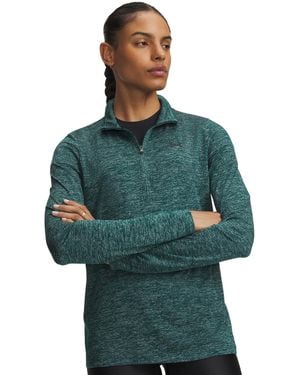Under Armour Twist Tech Quarter-zip Logo Top - Green