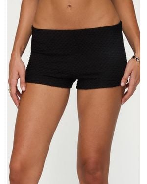 Edikted Atile Textured Micro Shorts - Black