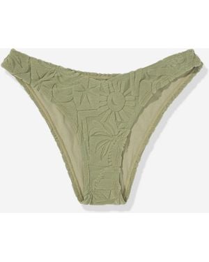 Volcom Palmcation Textured V Swim Bottoms - Green