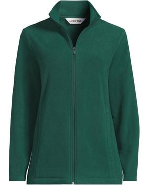 Lands' End Tall Anyweather Fleece Full Zip Jacket - Green