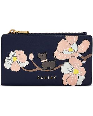 Radley Coin Street Magnolia Leather Ziptop Wallet - Blue
