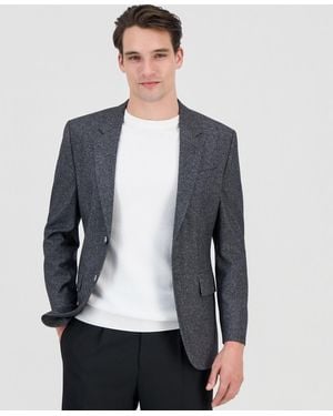 BOSS Hugo By Modern-fit Seersucker Sport Coat - Gray