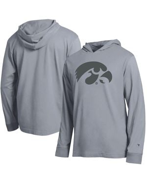 Champion Graphic Cotton Pullover Hoodie - Gray