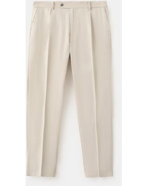 Mango Regular-fit Pleated Pants - White