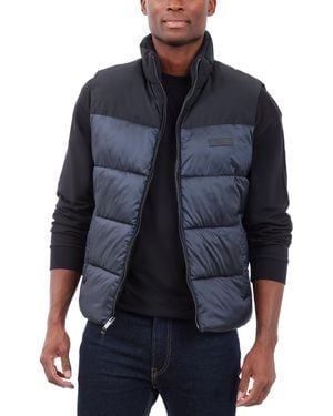 Michael Kors Heavyweight Quilted Puffer Vest - Blue