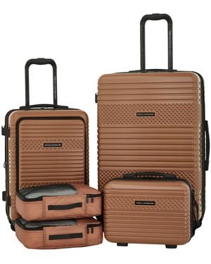 French Connection Mersai 5-piece Hardside luggage Set - Brown