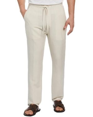Cubavera Linen Blend Drawstring Pant - Natural