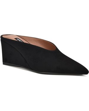 Nine West Lanah Wedge Mules Pumps - Black