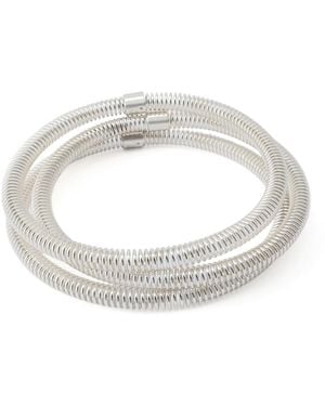 Robert Lee Morris Coiled Bangle Bracelet Set - White
