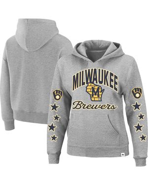 '47 Milwaukee Brewers Plus Size Starry Eye Hoodie - Gray