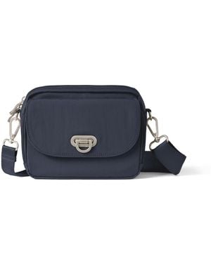 Baggallini Coastal Flip Lock Camera Bag Crossbody - Blue