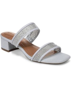 Style & Co. Violettt Two Band Mesh Evening Slip-on Sandals - White