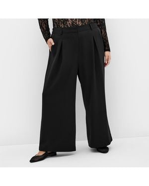 City Chic Plus Size Jordan Wide Leg Petite Pant - Black