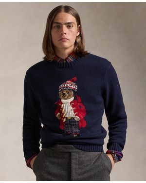 Polo Ralph Lauren Polo Bear Cotton Cashmere Sweater in Blue for Men Lyst