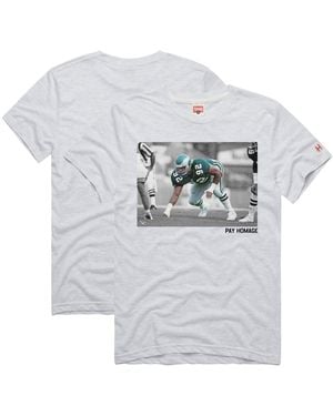 Homage And Philadelphia Eagles reggie White Pay Tri-blend T-shirt - Gray