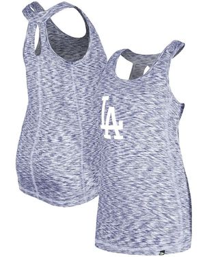 KTZ Los Angeles Dodgers Space Dye Keyhole Back Tank Top - Blue
