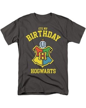 Harry Potter It's My Birthday Hogwarts Crest T Shirt - Black