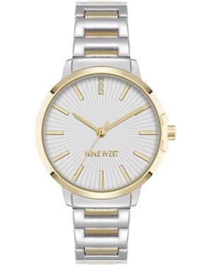 Nine West Anne Klein Quartz Classic Silver-tone And Gold-tone Metal Alloy Watch - Metallic