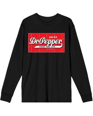 Dr. Pepper Good For Life Long-sleeve Graphic T-shirt - Black