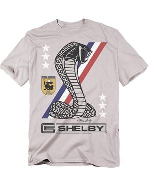 Shelby Cobra Logovision Carroll Shelby Racing Stripe Snake T-shirt - Gray