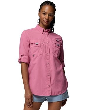Columbia Bahama Ii Roll-up Long-sleeve Top - Pink