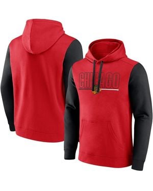 LOGO ATHLETIC Chicago Blackhawks Deliver Fleece Pullover Hoodie - Red