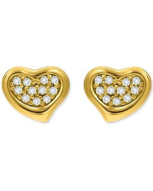 Giani Bernini Cubic Zirconia Cluster Heart Stud Earrings - Metallic
