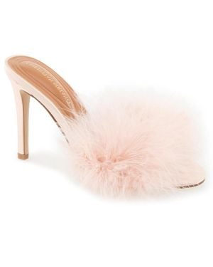 Christian Siriano Jaziely Feather High Heel Sandal - Pink